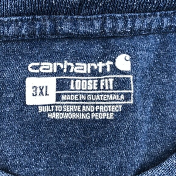 2 Carhartt Men Work T-Shirt Size 3XL Lot Of Two Loose Fit Long Sleeve Pocket Tee - Picture 2 of 9